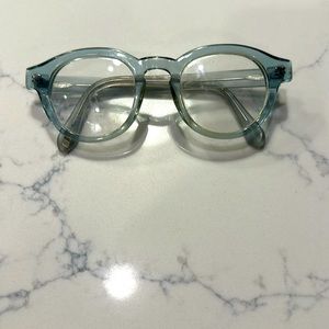 Blue Warby Parker glasses